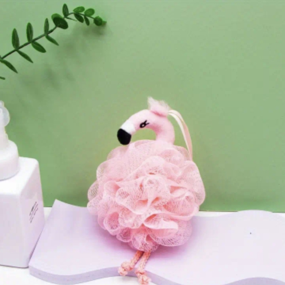 🎁🎁Charming Pink Flamingo Bath Pouf